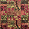 Traditional Polynesian Tapa Design Polyester Fabric - Red, White, Black/Beige, Yellow/Red, Blue, Green, 36" X 60" (1 Yard)