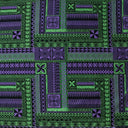 Peachskin Fabric Polynesian Geometric Symmetrical Design