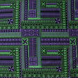 Polynesian Geometric Symmetrical Design Peachskin Fabric - Polyester, Geometric Pattern, 44/45" Width (1 Yard)