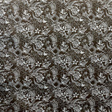 Polynesian Tribal Print Chambray Fabric - Denim Look, Monstera Leaves, Turtles, Hibiscus And Plumeria, 58/60" Width (1 Yard)