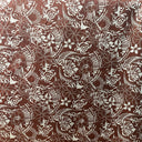 Polynesian Tribal Print Chambray Fabric - Denim Look, Monstera Leaves, Turtles, Hibiscus And Plumeria, 58/60" Width (1 Yard)