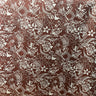 Polynesian Tribal Print Chambray Fabric - Denim Look, Monstera Leaves, Turtles, Hibiscus And Plumeria, 58/60" Width (1 Yard)