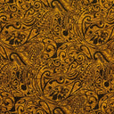 Polynesian Tribal Stems & Leaves Cotton Light Barkcloth Fabric - All Over Design, 36" X 45", 1 Yard
