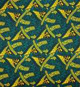 Polynesian Tribal Triangle Formation Design Light Barkcloth Fabric - Grey/Orange/Black, 45" Width (1 Yard)