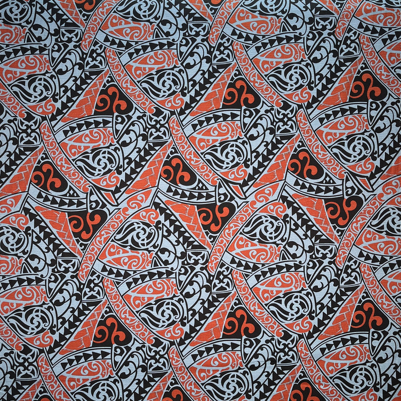 Cotton Barkcloth Tribal Triangle Fabric
