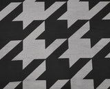 Ponte Roma Knit Black Gray Houndstooth