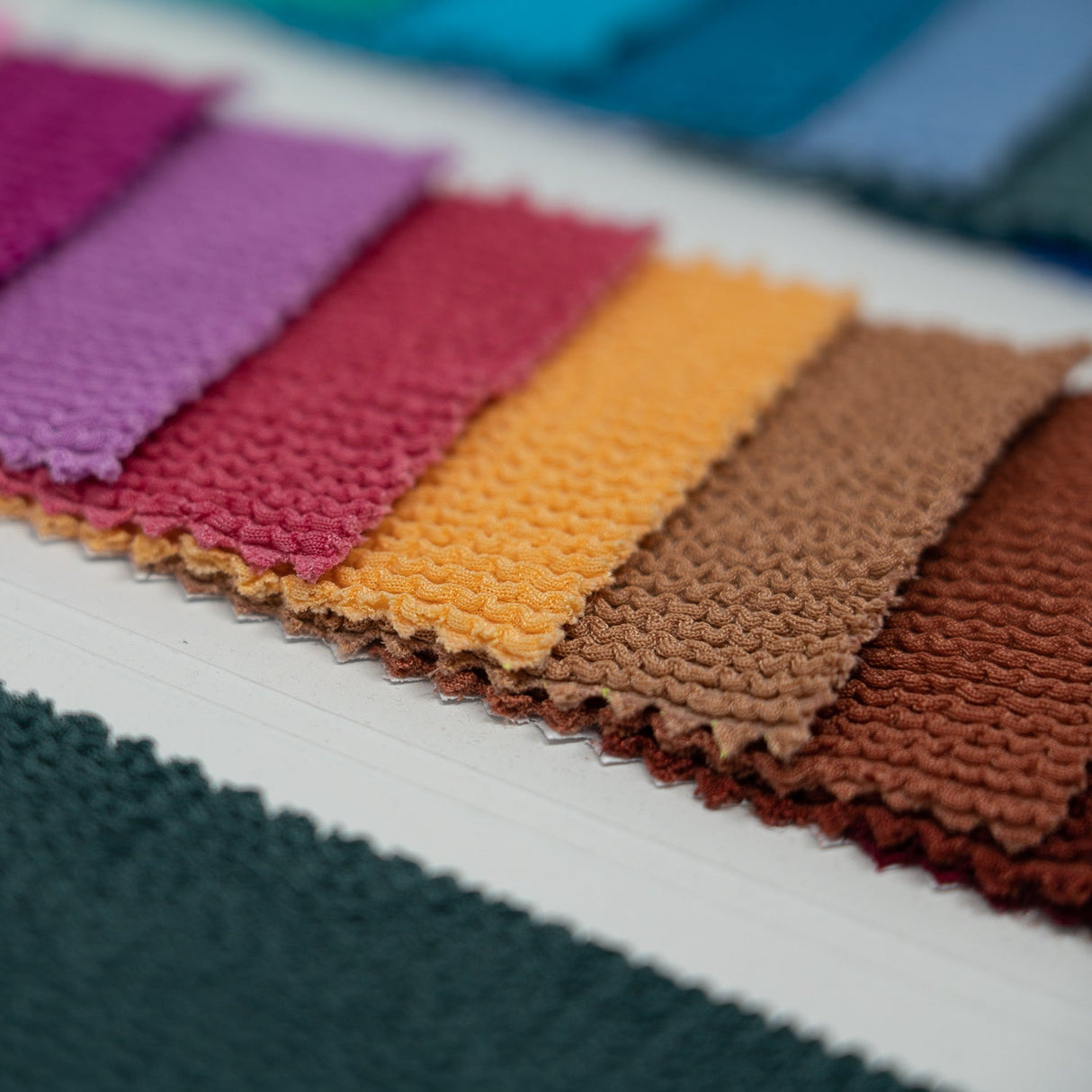 Popcorn Polyester Spandex Jacquard Color Card