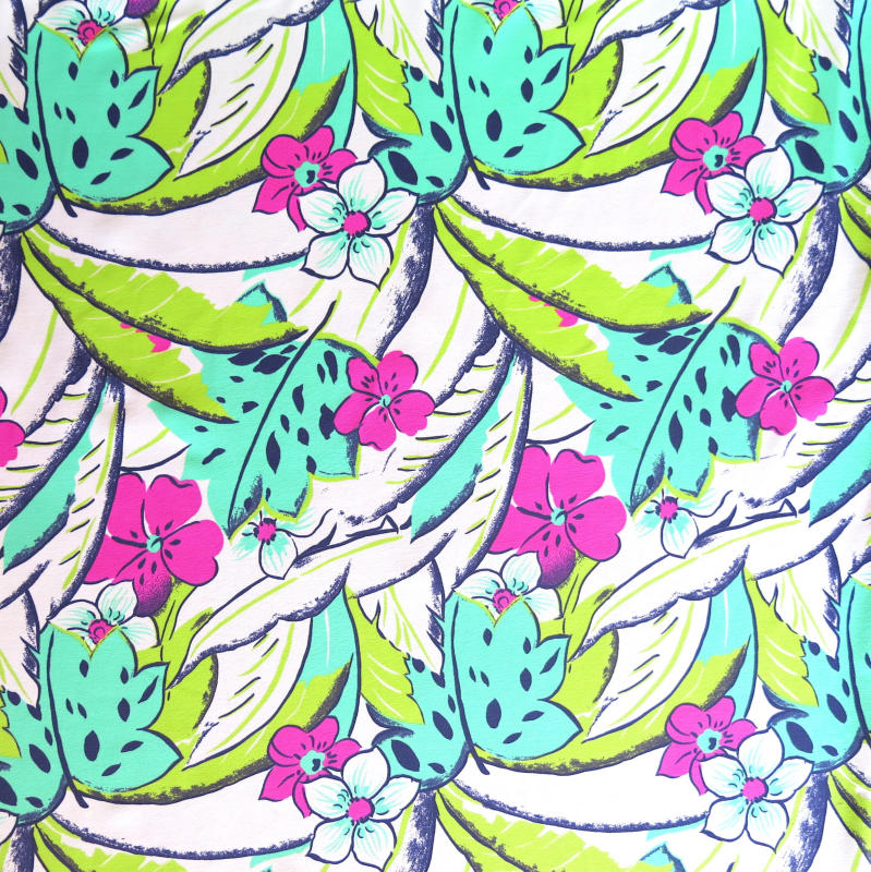 Swim Knit Nylon Spandex Pop of the Tropics 27" Remnant
