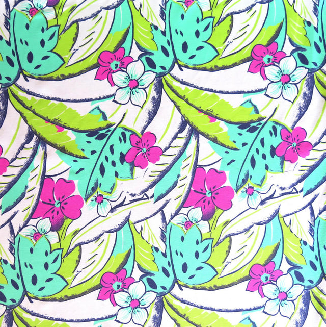 Swim Knit Nylon Spandex Pop of the Tropics 27" Remnant
