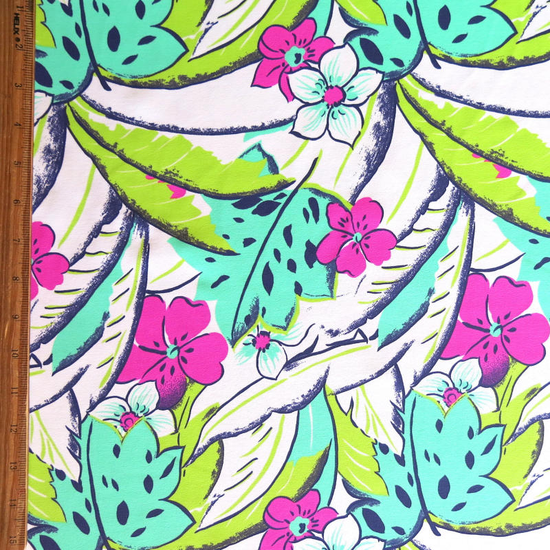 Swim Knit Nylon Spandex Pop of the Tropics 27" Remnant