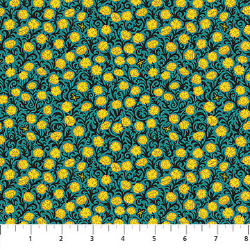 Cotton Poppies Bonnet Yesterday Fabric 44/45"