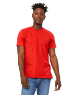 Bella Canvas 3001 Airlume Combed And Ring-Spun Cotton Fabric - Poppy, Short Sleeve Crewneck, Unisex Fit (1 Piece)
