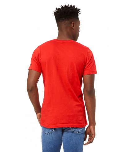 Bella Canvas 3001 Airlume Combed And Ring-Spun Cotton Fabric - Poppy, Short Sleeve Crewneck, Unisex Fit (1 Piece)