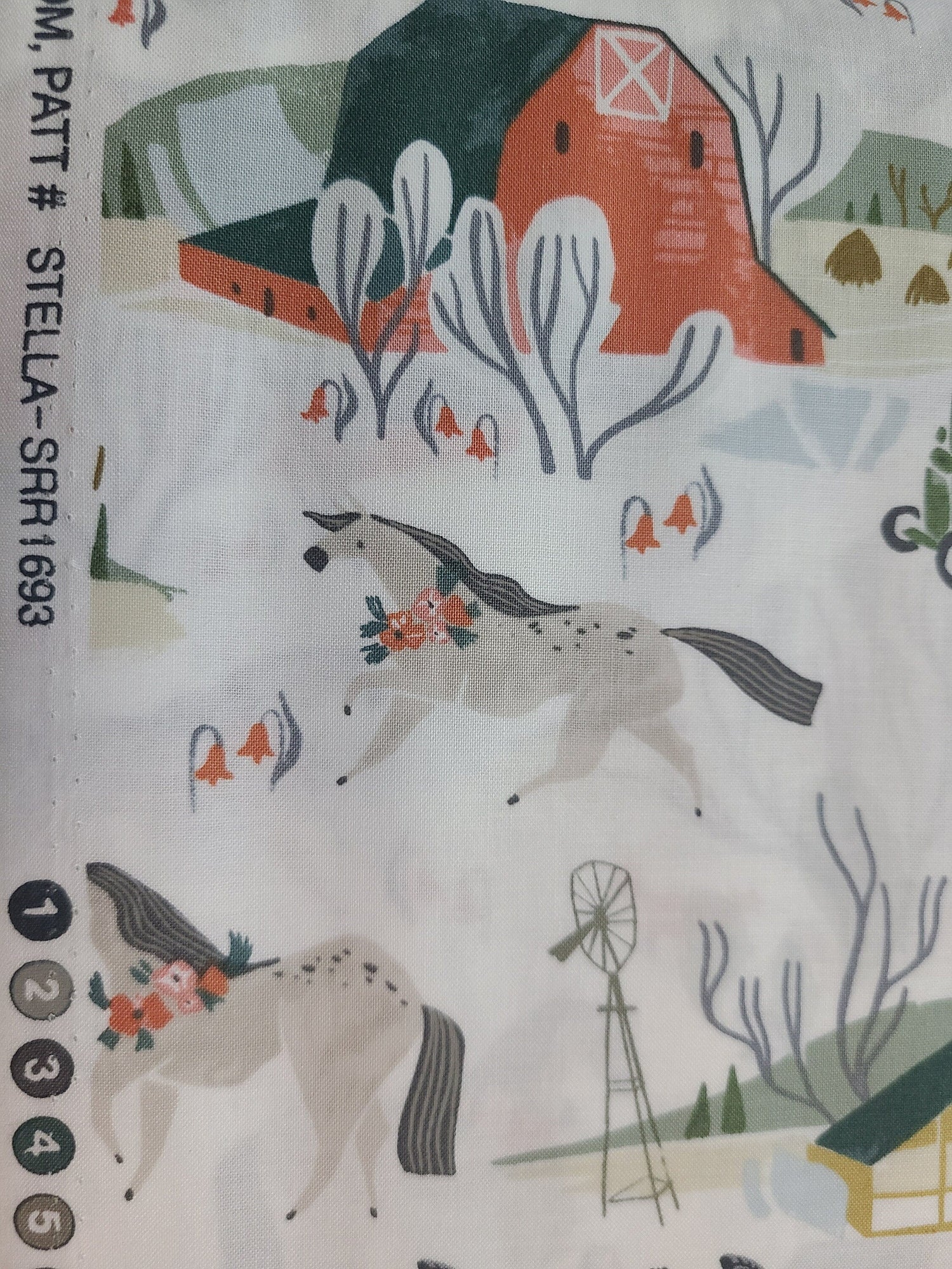 Quilting Cotton Poppy Prairie Floral Dear Stella