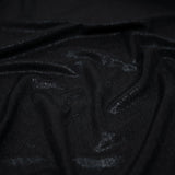 Posh Titanium Foiled Slinky Jacquard Polyester Spandex Fabric - Black/Silver, 56" Width (1 Yard)