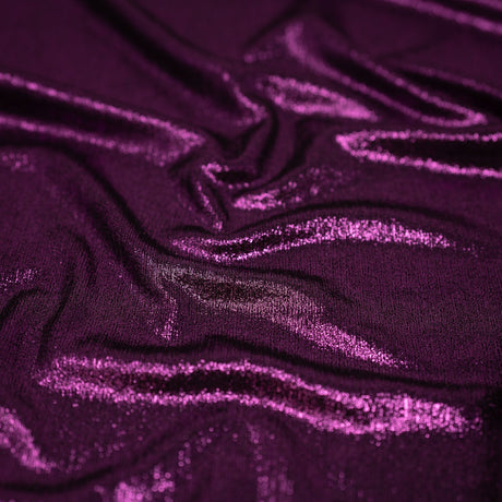 Foiled Slinky Jacquard Fabric Black