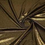 Posh Titanium Foiled Slinky Jacquard Polyester Spandex Fabric - Black/Silver, Black/Gold, Black/Fuchsia, Black/Royal, Black/Gunmetal, Black/Black, 56" Width (1 Yard)