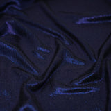 Posh Titanium Foiled Slinky Jacquard Polyester Spandex Fabric - Black/Silver, Black/Gold, Black/Fuchsia, Black/Royal, Black/Gunmetal, Black/Black, 56" Width (1 Yard)