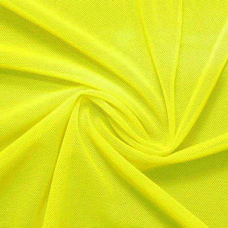Power Mesh Nylon Spandex Fabric - Neon Collection, 58" Width, 4-Way Stretch, 90 GSM, 1 Yard