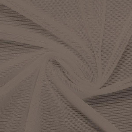 Power Mesh Nylon Spandex Fabric - Skin Tones And Neutrals Collection, 58" Width, 4-Way Stretch (1 Yard)