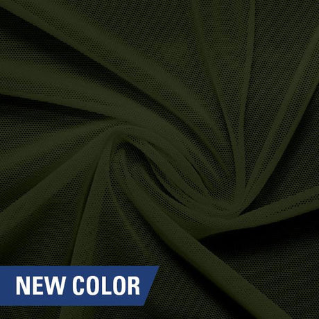 Power Mesh Nylon Spandex Fabric - Classic Collection, 58" Width, 4-Way Stretch (1 Yard)