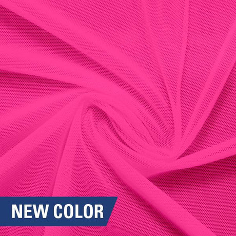 Power Mesh Nylon Spandex Fabric - Neon Collection, 58" Width, 4-Way Stretch, 90 GSM, 1 Yard