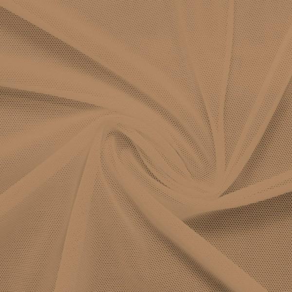 Power Mesh Nylon Spandex Fabric - Skin Tones And Neutrals Collection, 58" Width, 4-Way Stretch (1 Yard)