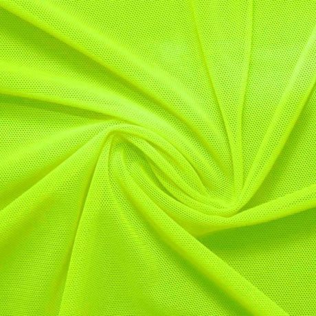 Power Mesh Nylon Spandex Fabric - Neon Collection, 58" Width, 4-Way Stretch, 90 GSM, 1 Yard