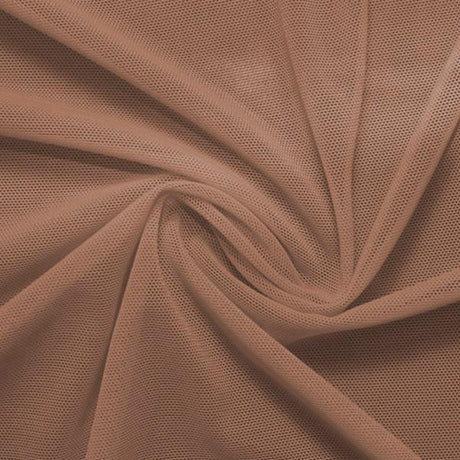 Power Mesh Nylon Spandex Fabric - Skin Tones & Neutrals Collection, 58" Width, 4-Way Stretch (1 Yard)