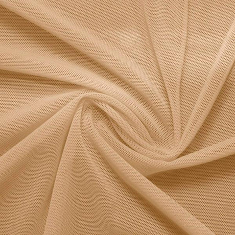 Power Mesh Nylon Spandex Fabric - Skin Tones And Neutrals Collection, 58" Width, 4-Way Stretch (1 Yard)
