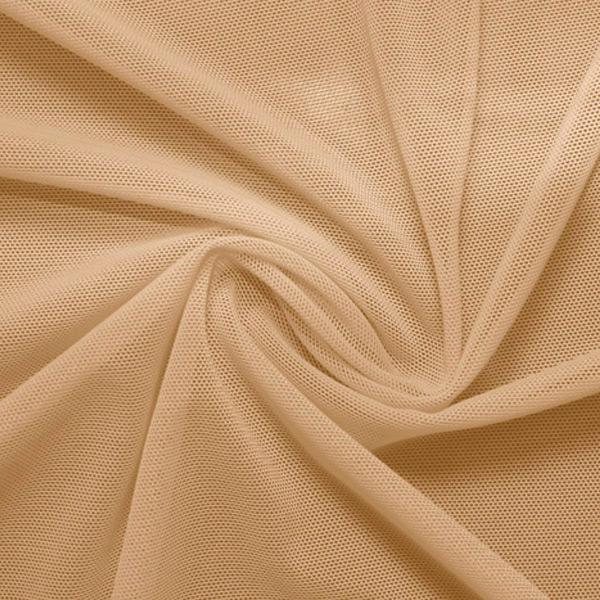 Power Mesh Nylon Spandex Fabric - Skin Tones & Neutrals Collection, 58" Width, 4-Way Stretch (1 Yard)