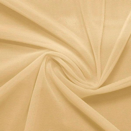 Power Mesh Nylon Spandex Fabric - Skin Tones & Neutrals Collection, 58" Width, 4-Way Stretch (1 Yard)