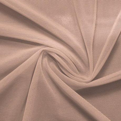 Power Mesh Nylon Spandex Fabric - Skin Tones & Neutrals Collection, 58" Width, 4-Way Stretch (1 Yard)