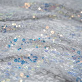 Precious Stretch Lace Sequin Nylon Spandex Fabric - Iridescent Sequin Lace, 58/60" Width (1 Yard)