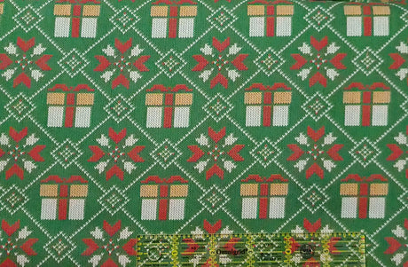 Quilting Cotton Present Holiday Sweater Christmas Fabric