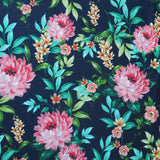 Swim Knit Pretty Peony on Navy