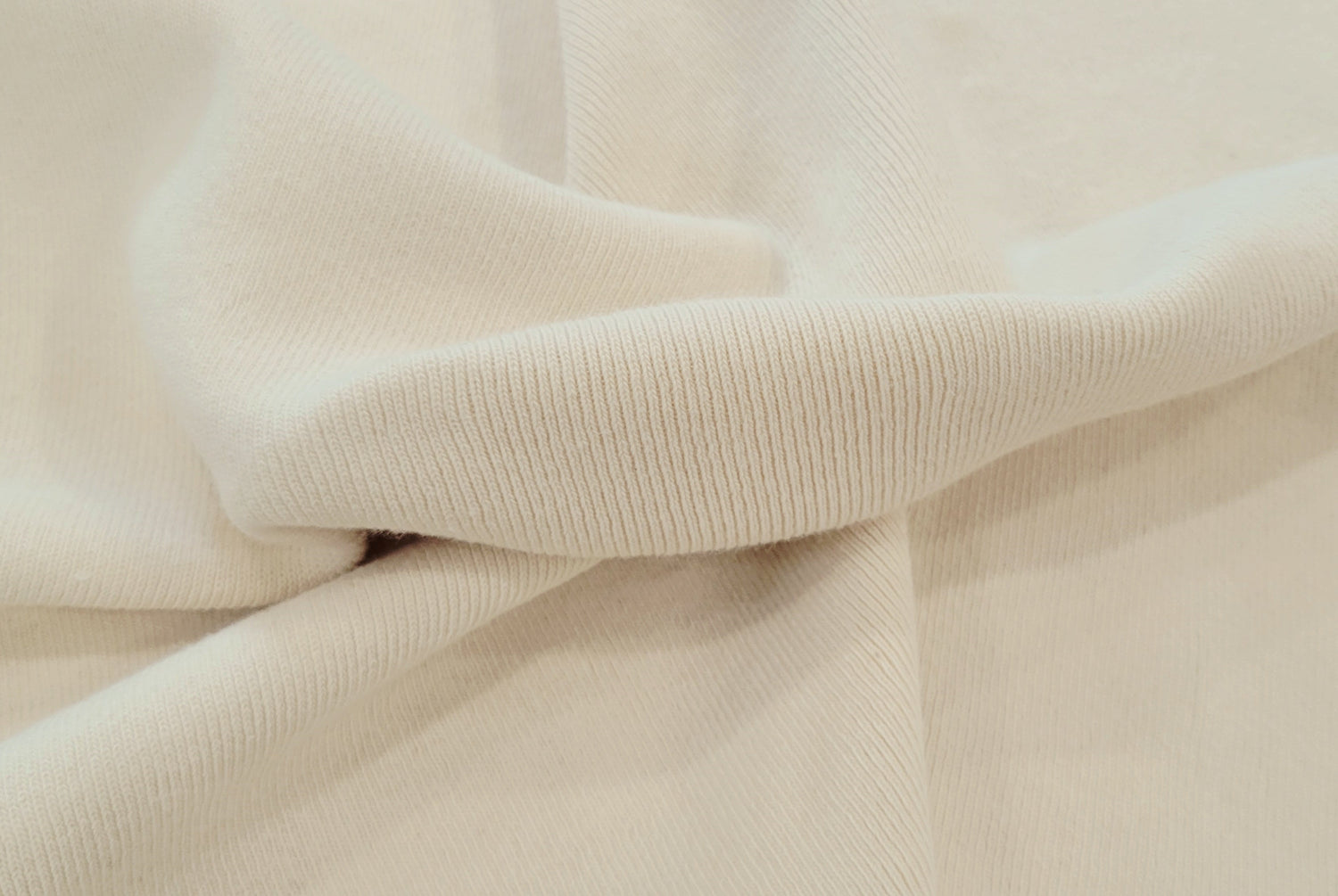 Cotton Spandex 1x1 Rib Knit Natural