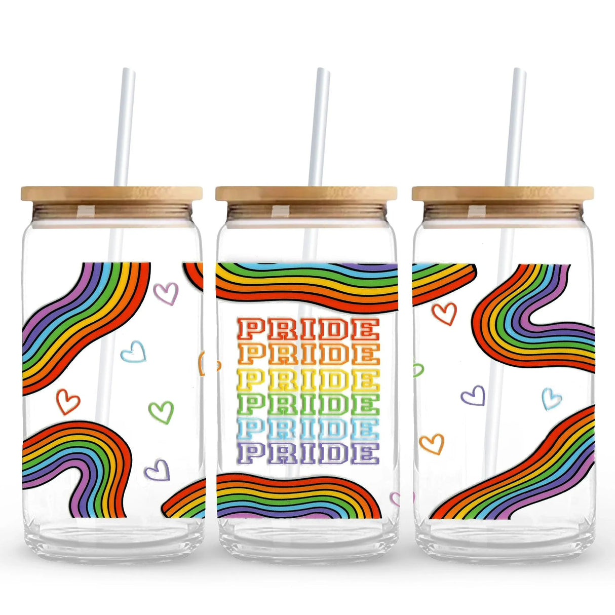 UV DTF Wrap - Pride & Hearts (9.7" x4.3")