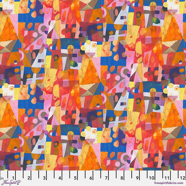 Cotton Print Prism Multi Colori Fabric 44/45