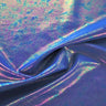 Prismatic Foiled Spandex Nylon Spandex Fabric - Silver/Rainbow, White/Rainbow, Green/Rainbow, Sunshine/Rainbow, Tangerine/Rainbow, Hot Pink/Rainbow, Viola/Rainbow, Royal/Rainbow, 54" Width, 4-Way Stretch (1 Yard)