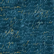 Cotton Print Prussian Fluidity Script Small Fabric