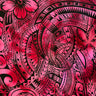Pua Tatau Peachskin Fabric - Polynesian Tattoo Floral Print, 44/45" Width (1 Yard)