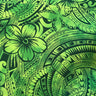Pua Tatau Peachskin Fabric - Polynesian Tattoo Floral Print, 44/45" Width (1 Yard)