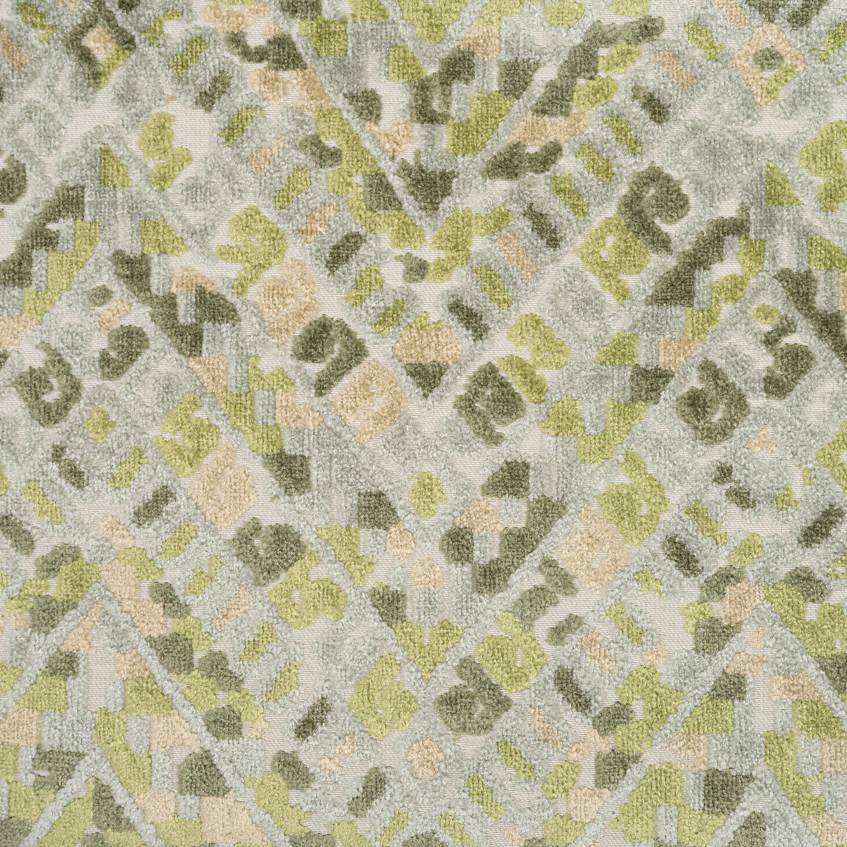 Cut Velvet Upholstery Fabric Puebla Geometric Pattern by the Yard