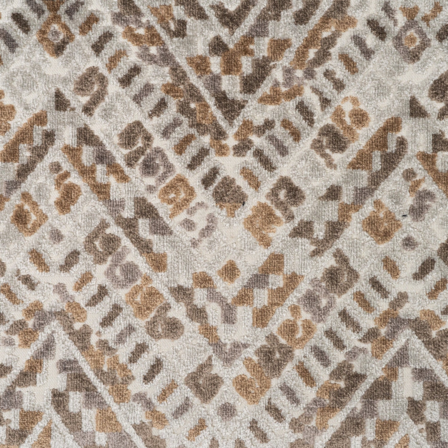 Cut Velvet Upholstery Fabric Puebla Geometric Pattern by the Yard