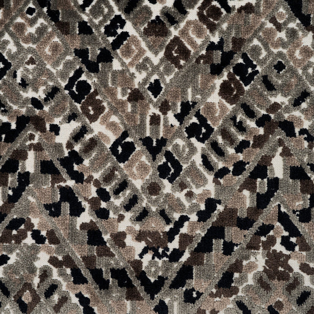 Cut Velvet Upholstery Fabric Puebla Geometric Pattern by the Yard