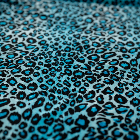 Leopard Stretch Velvet Fabric