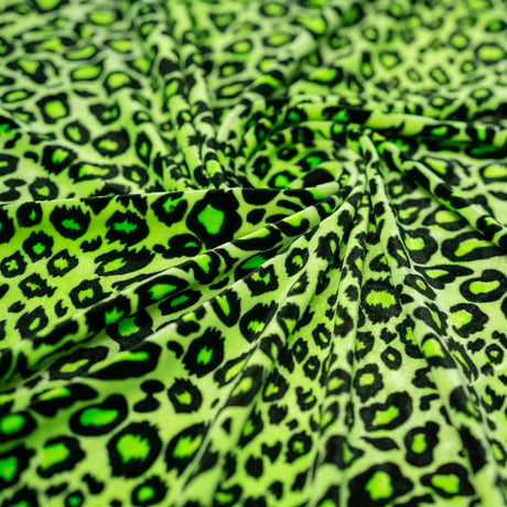 Leopard Stretch Velvet Fabric
