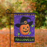 Pumpkin in a Witch Hat Outdoor Garden Flag 12.5" x 18"