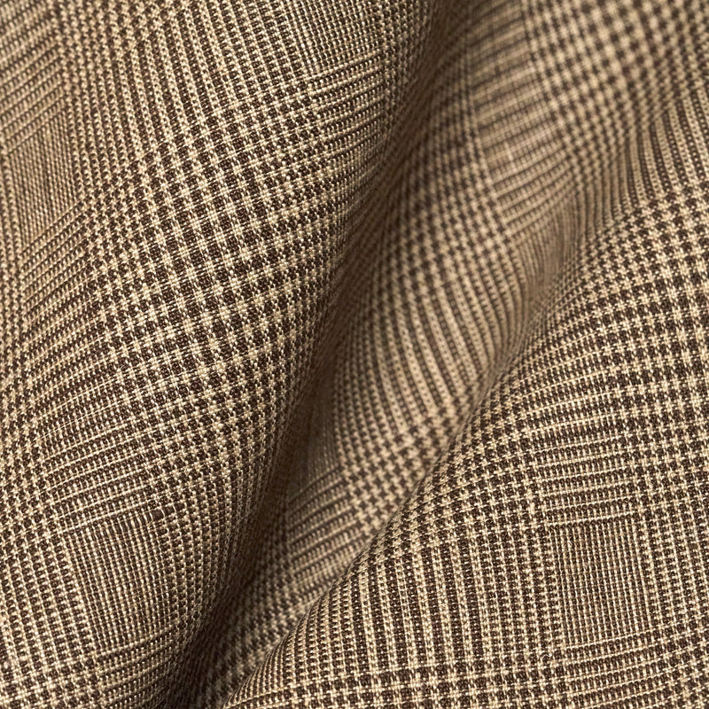 1 Yard Pure Linen Two Tone Plaid Jacquard Fabric 60" Width
